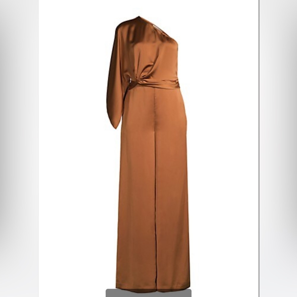 NWOT Ramy Brook Simone One Shoulder Jumpsuit In Lagoon Size 4 NWT MSRP $595
